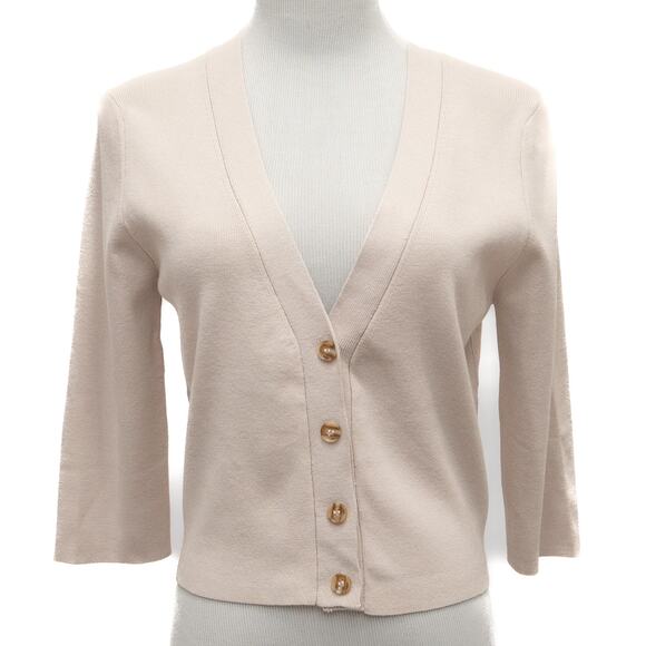 Revolve One Grey Oatmeal Day Mohair Blend Button Up Cardigan Size Small - Picture 1 of 11